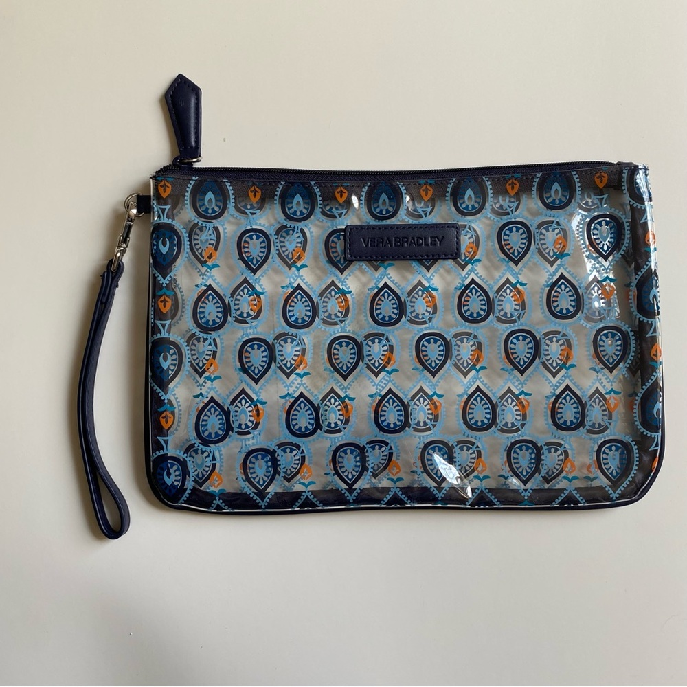 NWOT Vera Bradley Blue and Orange Wristlet